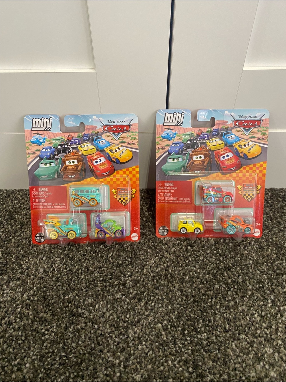 New! Disney Pixar Cars race to celebrate set of 2 packs of the mini racers! 2026